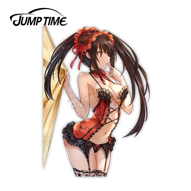 Jump Time 13 x 7.6cm For Date a Live Tokisaki Kurumi Car Stickers JDM Vinyl Windows RV VAN Fine Decal Car Accessories Graphics