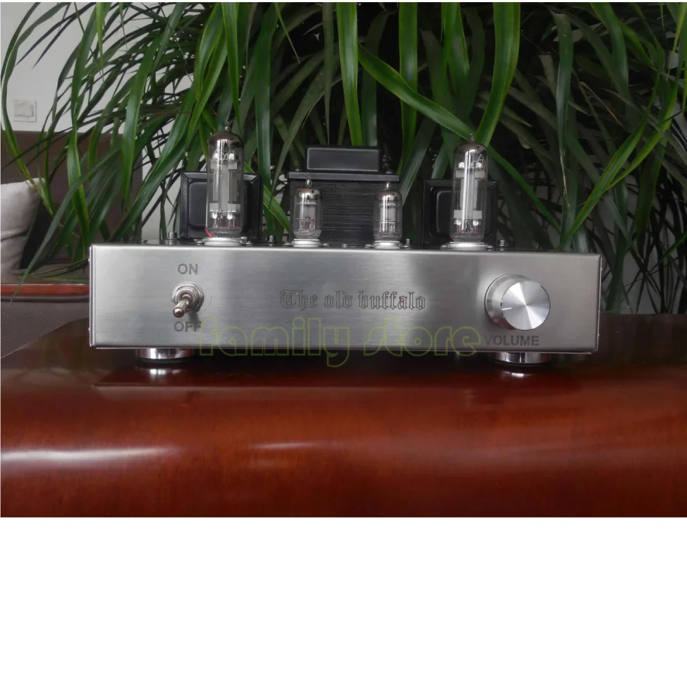 6W*2 Input sensitivity: 500mV--2000mV 6C19 electronic tube power amplifier, silver wire manual scaffolding, full sound like 300B