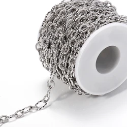 1meter/lot Rolo Cable Bulk Chains Stainless Steel Chain for Jewelry Making Link DIY Punk Necklace Hiphop Bracelet Accessories