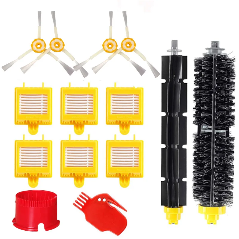 Rolo principal lavável com escova lateral para irobot roomba, filtros de ar para modelos 700 series 760 770 772 774 775 776 780 785 786 790