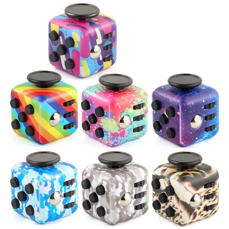 New Decompression Dice EDC Hand For Autism ADHD Anxiety Relief Focus Children 6 Sides Anti-Stress Magic Stress Fidgets Toys