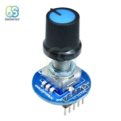 Rotary Encoder Module Controller Switch for Arduino Brick Sensor Development Round Audio Rotating Potentiometer Knob Cap