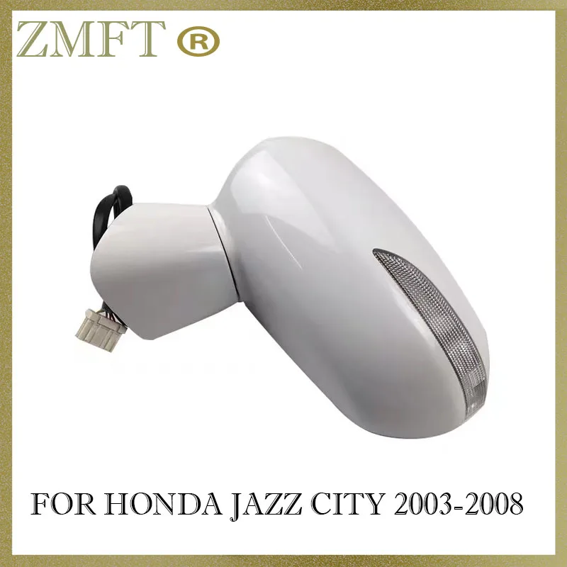 Car Rearview Side Mirror Assy For HONDA FIT JAZZ 2005-2008 For Honda City 2007-2008 5PINS With LED Light