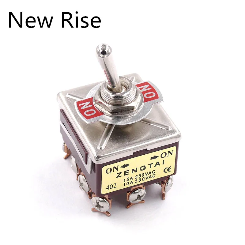 1PC 2 Position Toggle Switch 3PDT 12Pin 10A/380VAC 15A/250VAC 12 Screw Terminals E-TEN402 ZT-402