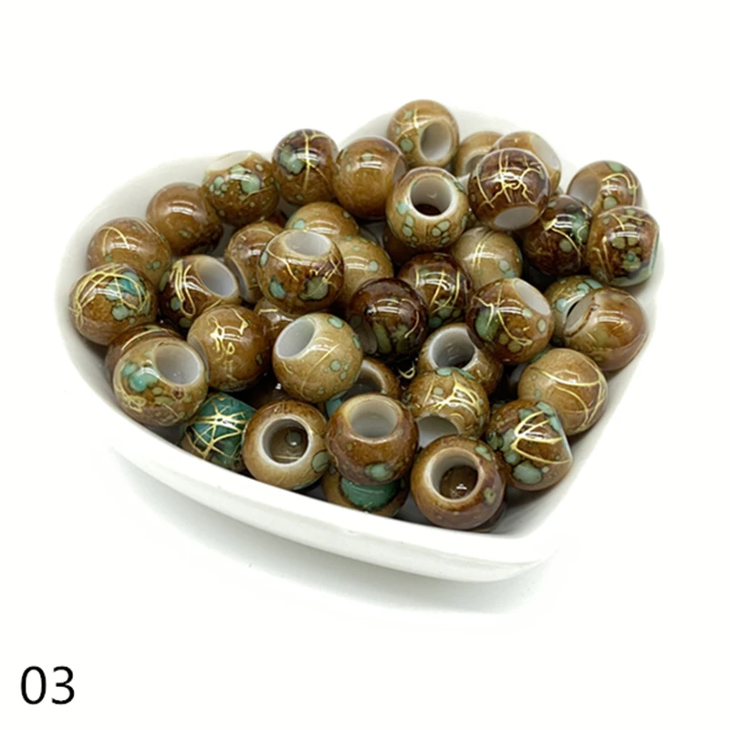 50 stuks 10mm groot gat kralen emmer acryl losse kraal voor sieraden maken armband ketting DIY