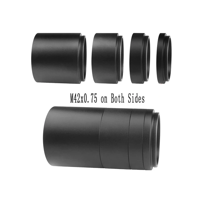 StarDikor M42x0.75 Metal Focal Length Extension Tube Kits 3/5/7/10/12/15/20/30mm For Astronomical Telescope Photography T Ring