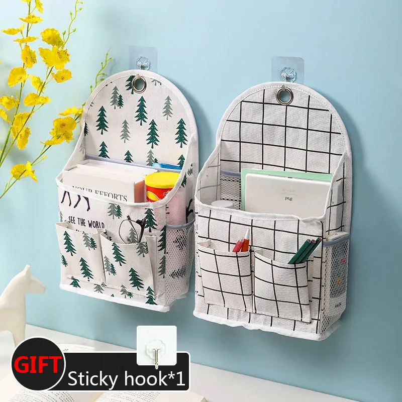 

Small Fresh Cloth Storage Bag, Hanging Bag, Student Dormitory Artifact, Wall-Mounted, Behind the Door, Cloth Bag