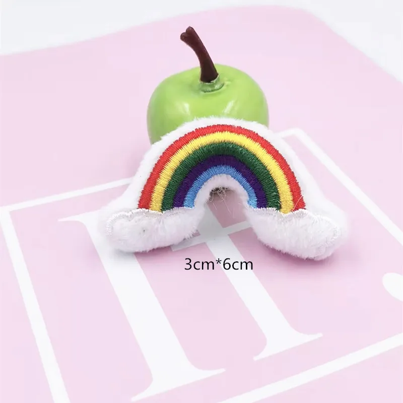 10pcs/lot DIY Handmade Unicorn swan rainbow dolls   Padded Patches Appliques For Clothes Sewing Supplies DIY Hair Decoration