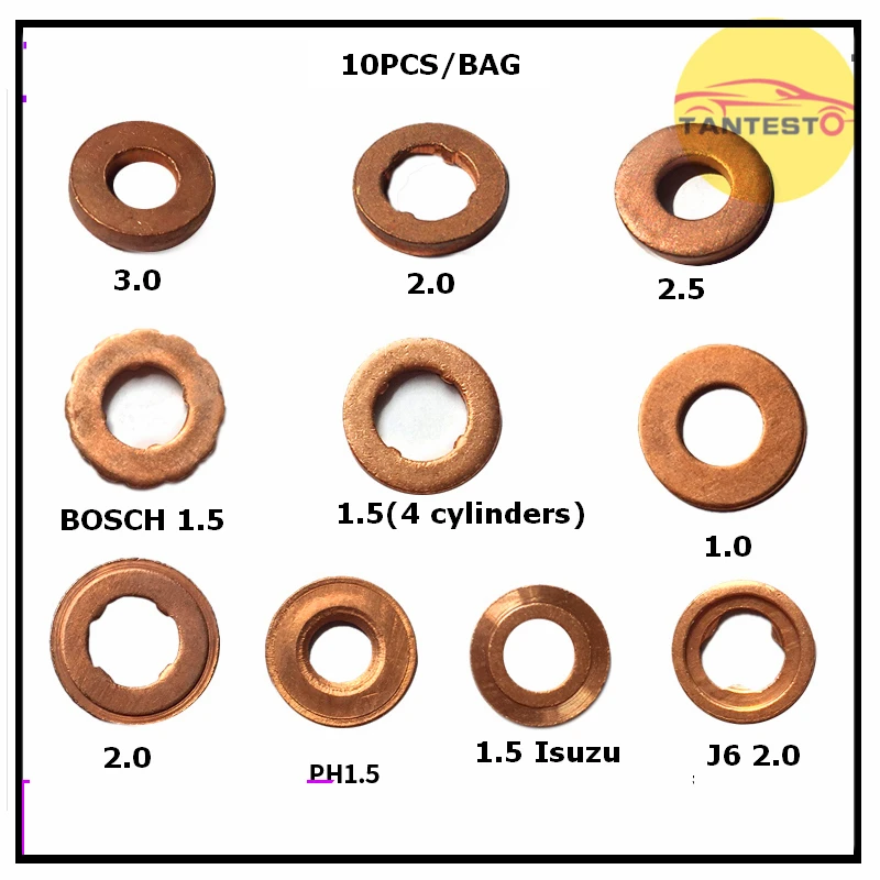 

Common Rail Injector Copper Washer Seal Ring Askets F00RJ02175 F00VP01004 11176-30011 F00RJ01453 F00VC17503 F00VP0