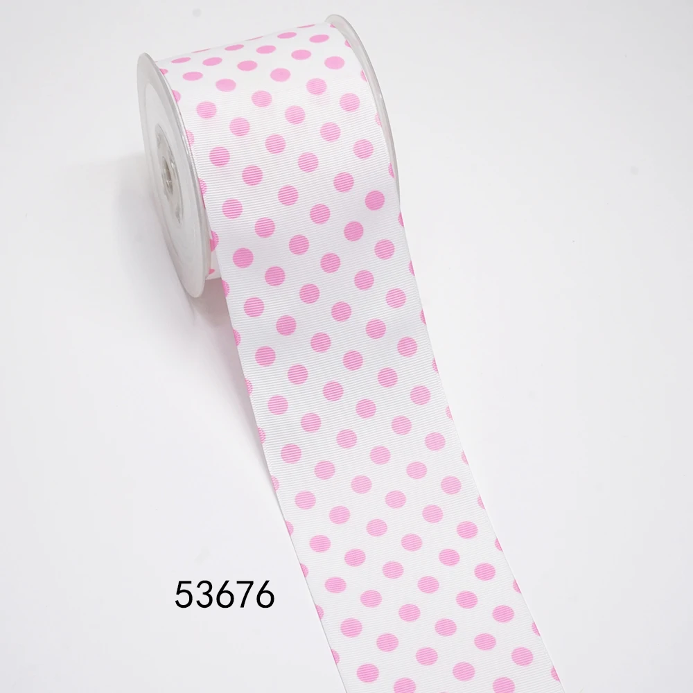 DIY Cartoon Dot Printed Grosgrain Ribbon For Craft Supplies Sewing Accessories 5 Yards. 51628