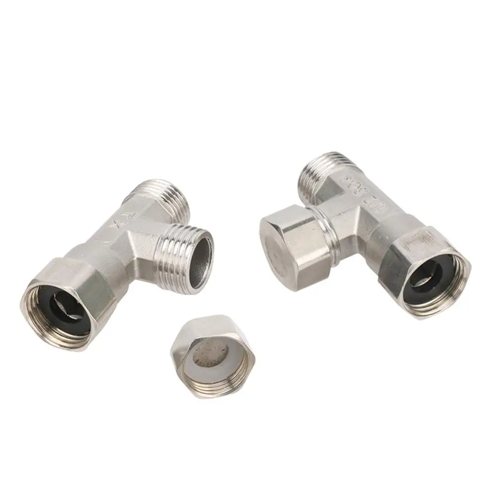 Stainless Steel G1/2 Union Hexagon Tee Elbow Straight Connector 1/2\