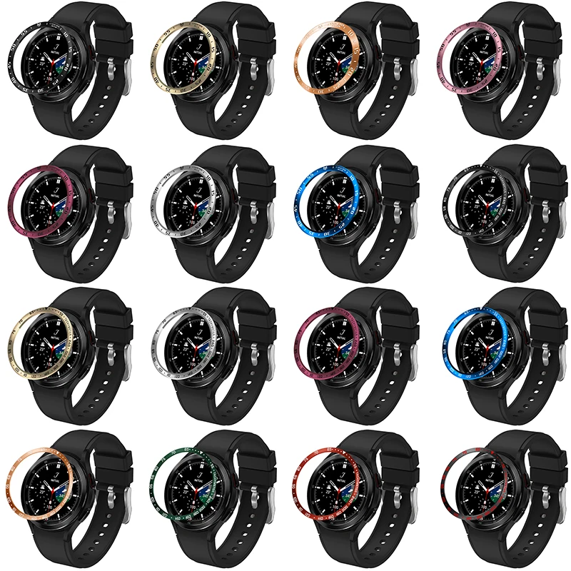 Bezel Ring For Samsung Galaxy Watch 4 Classic 42mm / 46mm Stylish Case Stainless Steel Cover Anti Scratch Protector Accessories