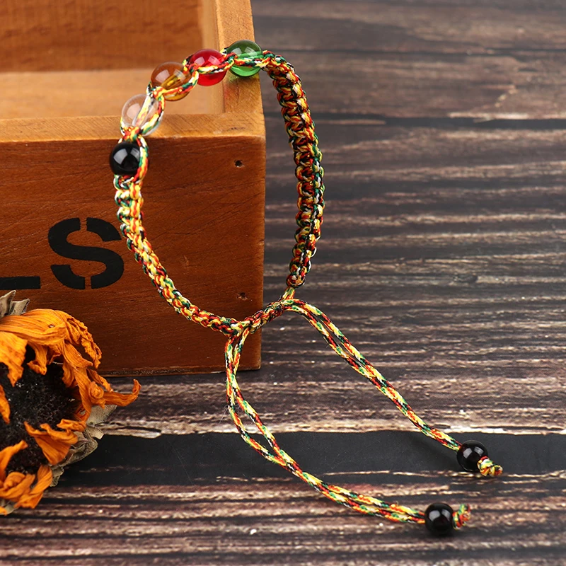 قابل للتعديل مكرسة فنغ شوي خمسة عناصر من الطبيعة سوار محظوظ الثروة