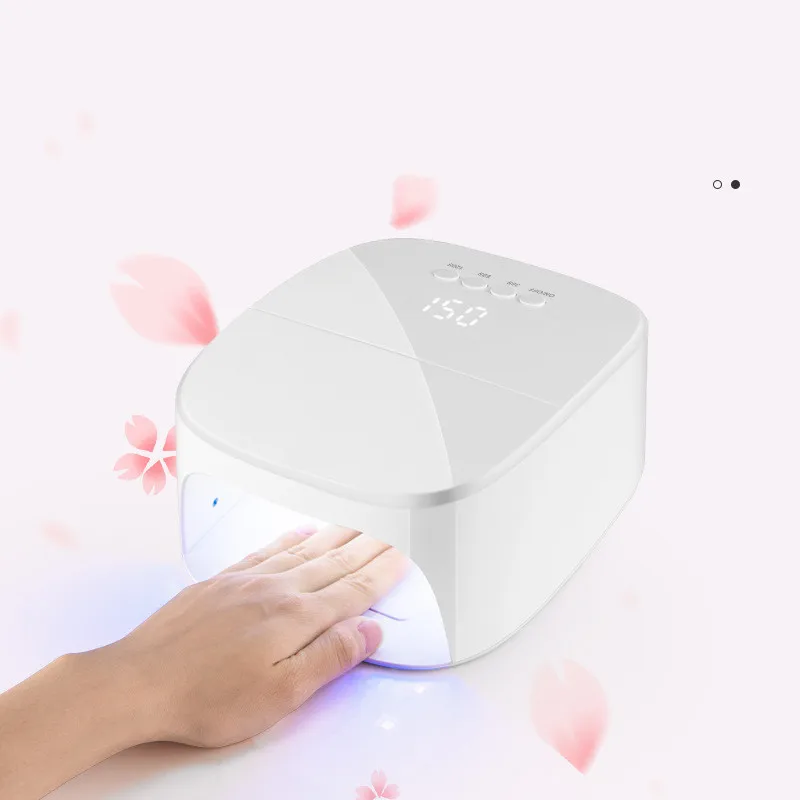 The new 60W nail art light therapy machine led phototherapy light rechargeable nail machine USB nail dryer uv baking lamp