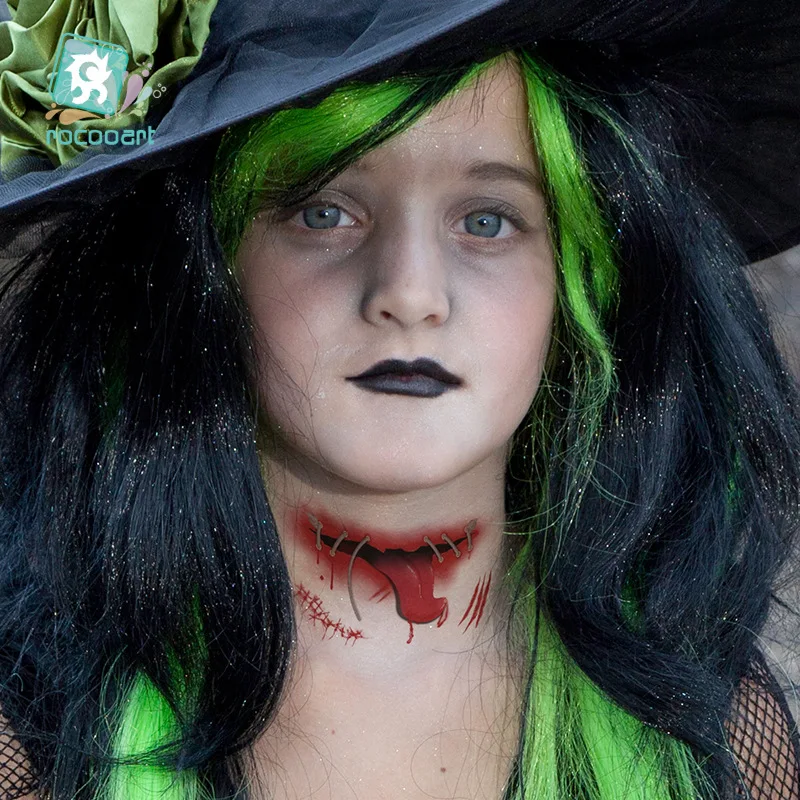 

Временная тату-наклейка, ужас, животное, кошка, паук, рана, Реалистичная тату-наклейка для травм крови, шрама, Хэллоуин, искусственная татуировка