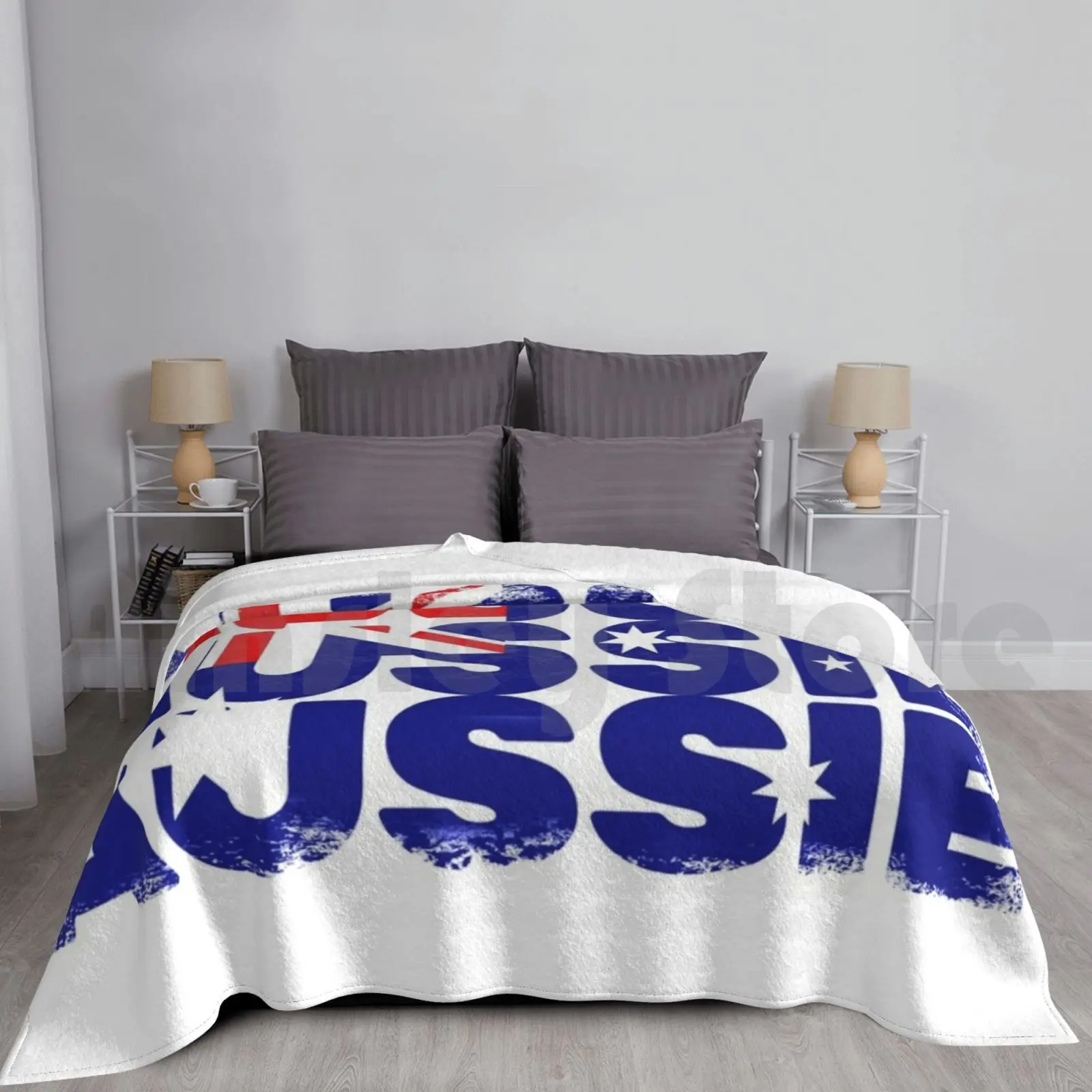 Aussie Aussie Aussie-Australia Flag Distressed Blanket Super Soft Warm Light Thin Aussie Australia Australian Oi Oi