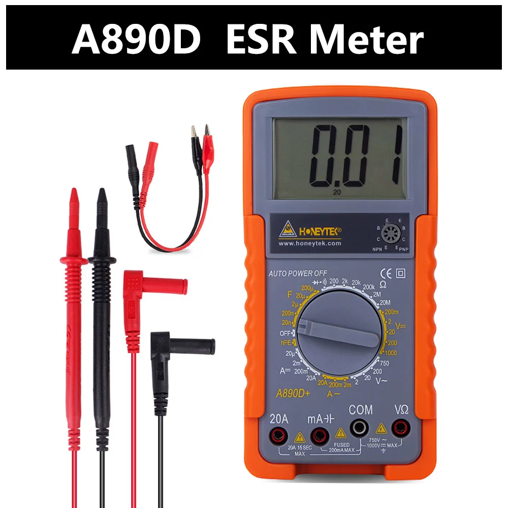 

Smart Multimeter 1000V 20A 10A Digital Capacitance Avometer Ohm Hz AC DC Current Voltage Meter Multimetro Diode Measurement