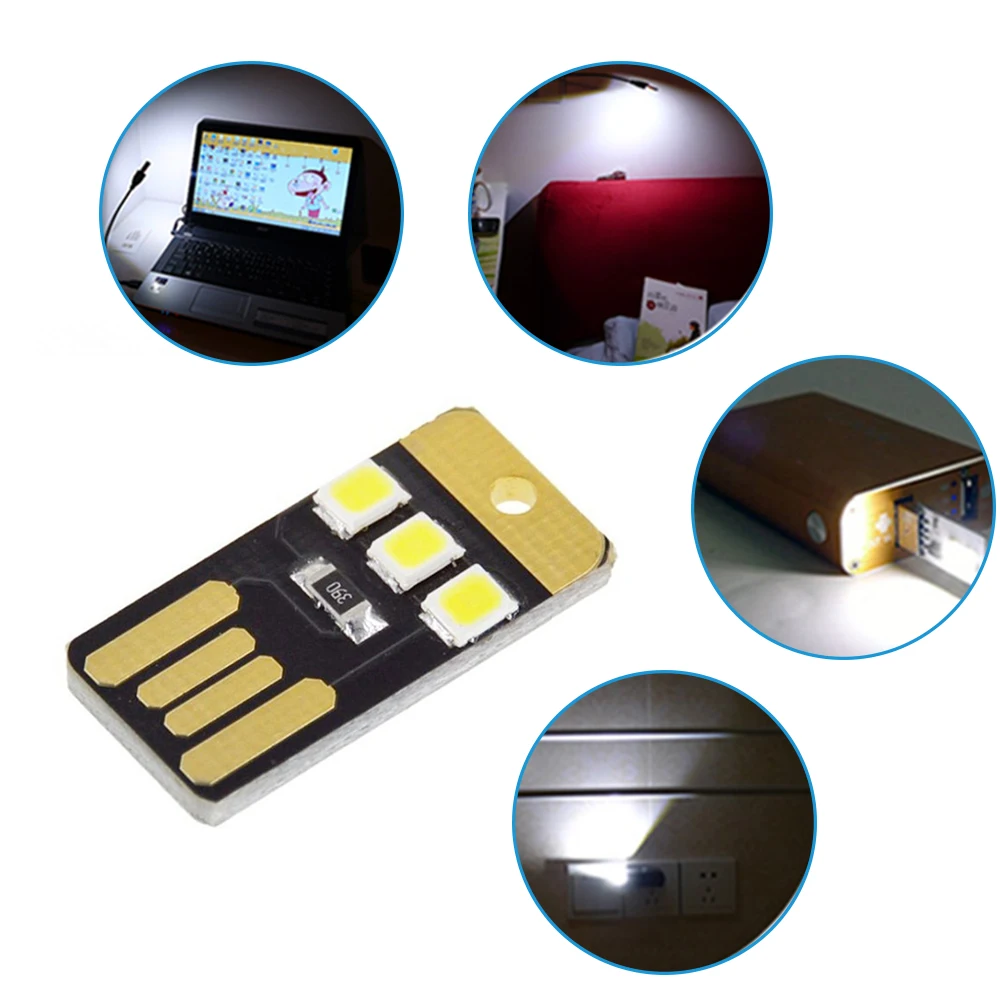 

5 Pcs Mini USB Power LED Light Night Camping Eqpment For Low Power 2835 Chips Pocket Card Lamp