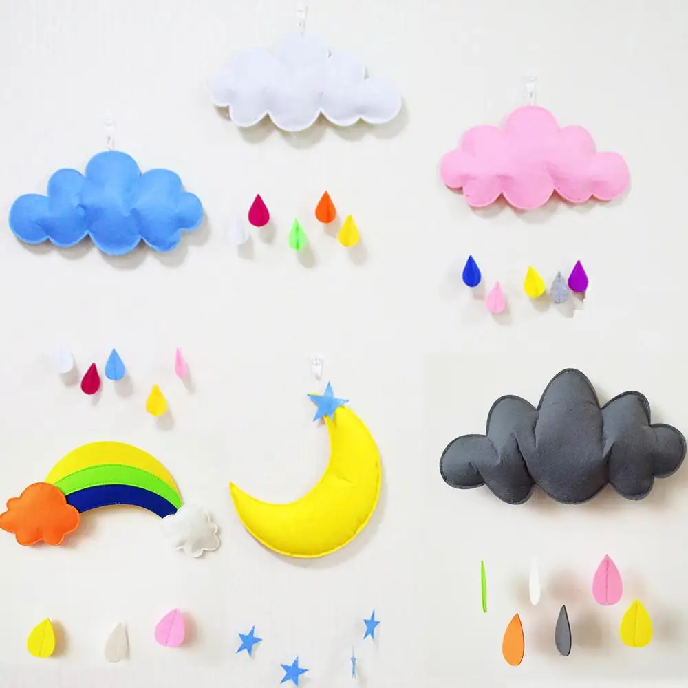 INS Star Cloud Raindrop Pendant Wall Hanging Ornaments Nordic Kids Room Decoration Nursery Decor Photo Props ozdoby do pokoju