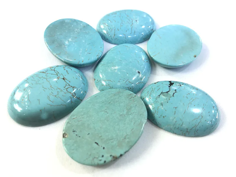 Wholesale Cabochon No Hole Turquoise Beads Blue CAB CABOCHON mix 30x40mm Beads Jor Diy Jewelry Accessories Magnesite