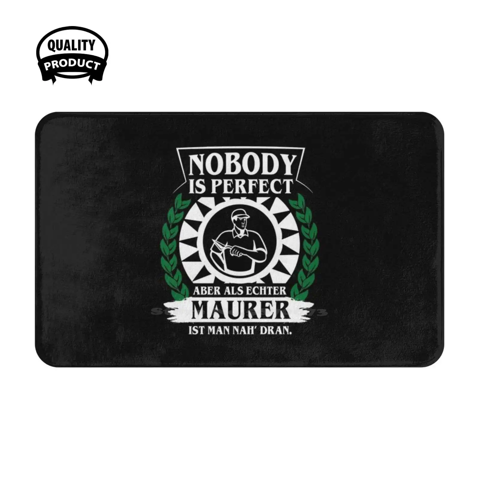 Maurer Nobody Is Perfect Handwerker Geschenk Soft Cushion Home Carpet Door Mat Car Rug Beruf Werkzeug Bauarbeiter Meister