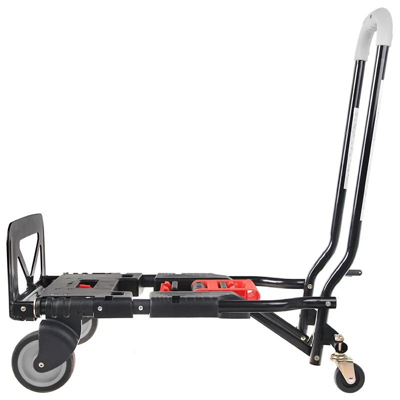 Carrello portatile pieghevole, tirare merci, carrello, carrello, carrello per bagagli, carrello per attrezzi