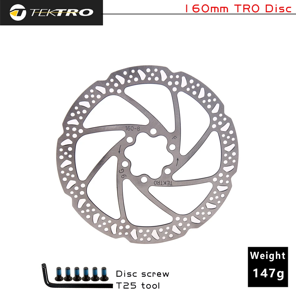 TEKTRO Bicycle Rotor 160/180 / 203mm Mountain Bicycle Hydraulic Disc Brake Discs For MTB Road Foldable Cycling brake pads