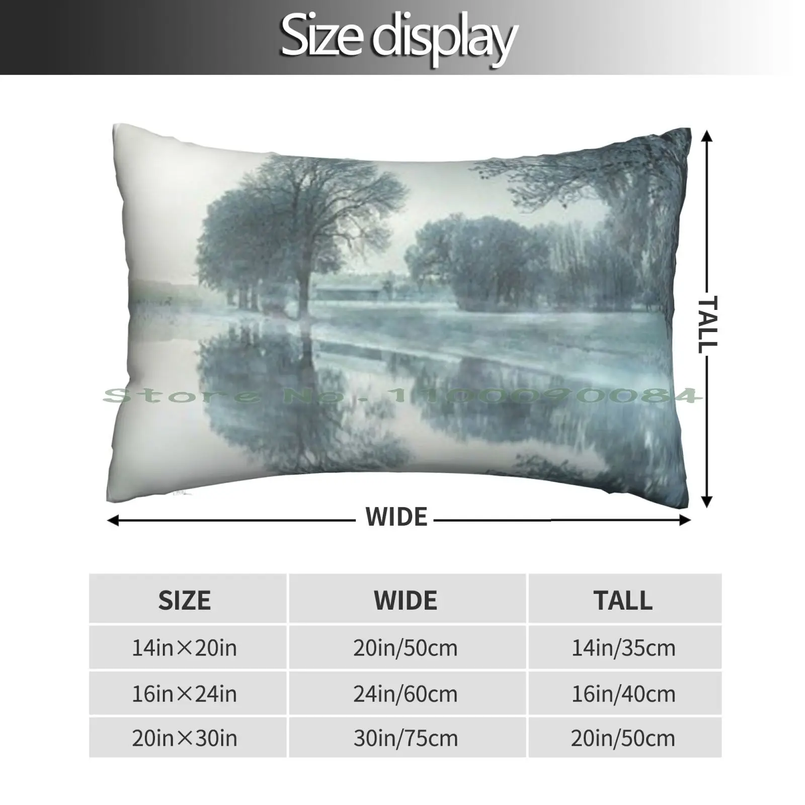 Winter Cool Vibes-Falling Snow And Garden Pillow Case 20x30 50*75 Sofa Bedroom France Open Logo Court Paris Tournament Ball