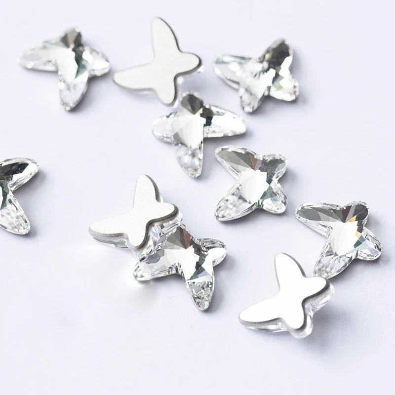 100 Stück A2502 3x4mm 5mm 7x8mm Kristall-Strasssteine für Nageldekoration, flache Rückseite, zum Aufkleben auf Glassteine, DIY-Bastelarbeiten, Nagelkunst – Detail 4