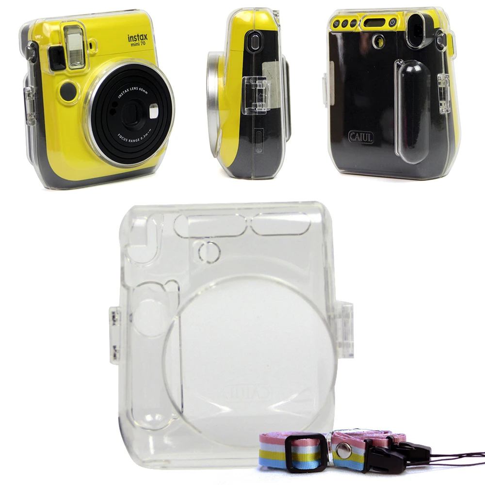 Transparent Crystal Plastic Cover Protective Case Bag with Strap For Fujifilm Instax Mini Camera For Mini 8/9/7s/11/12/25/26/90