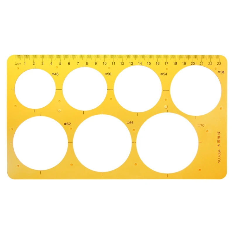 K Resin Circles Geometric Template Ruler Stencil Drawing Measuring Tool Students W8ED