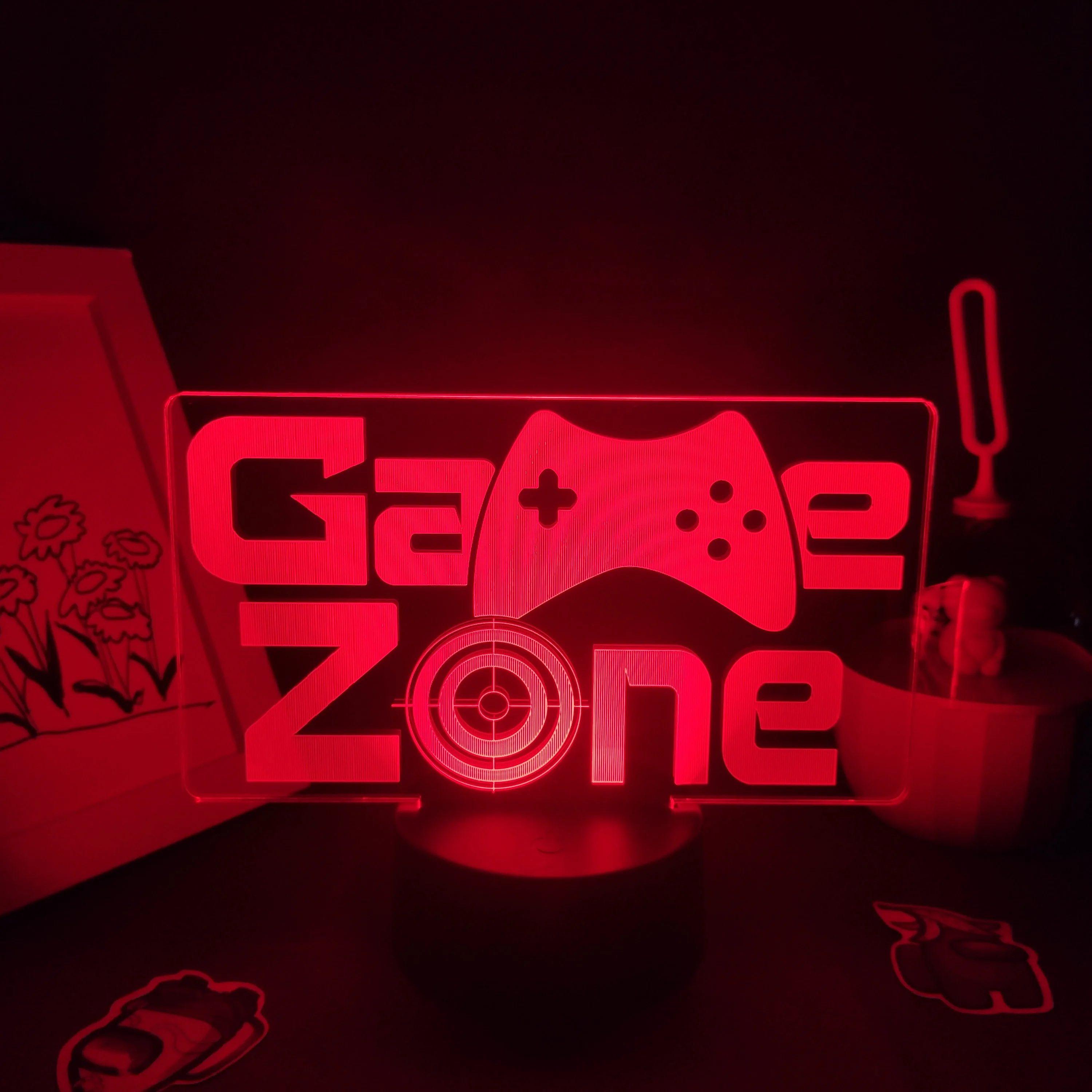 

Геймпад Game Zone неоновые лампы 3D Led RGB иллюзионные ночные светильники крутые подарки для друзей, спальни, стола красочные украшения