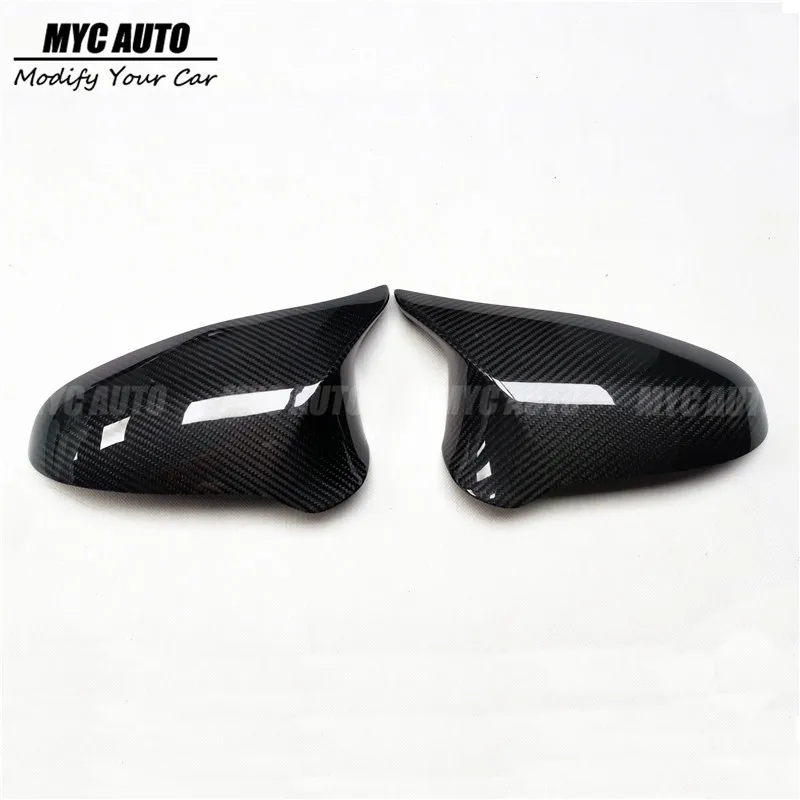 

Real Dry Carbon Fiber Mirror Cover For BMW M3 M4 F80 F82 F83 2014 2015 2016+ Replacement & Add On Style Rear View Mirror Cover