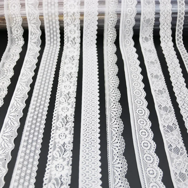 (5 meters/lot) white elastic lace Fabric underwear stretch laces Trim DIY Crafts Sewing