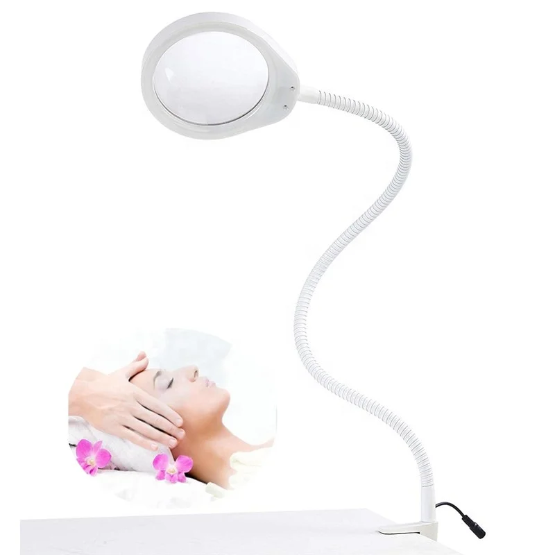 8X 10X 20X Scrivania LED Lente d\'ingrandimento Illuminata Lampada Lente d\'ingrandimento Lettura/Rilavorazione/Saldatura 3X 5X 8X 10X Braccio