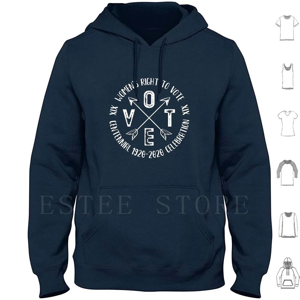 Women's Right To Vote 1920-2020 Vote Amendment 19 Gear Hoodies Long Sleeve Womens Rights Right To Vote Womens