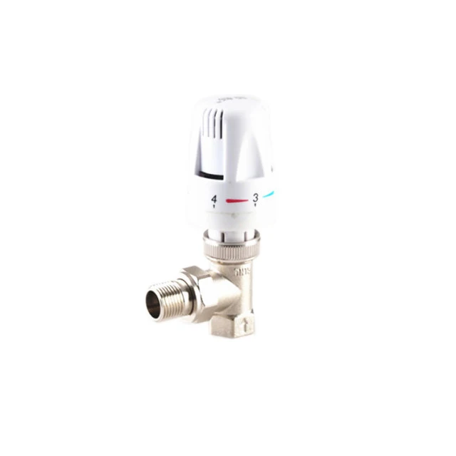 1/2" 3/4" 1" Messing-Thermostatventil für Heizkörper, gerader Typ, automatisches Temperaturregelventil für Fußbodenheizung – Detail 1