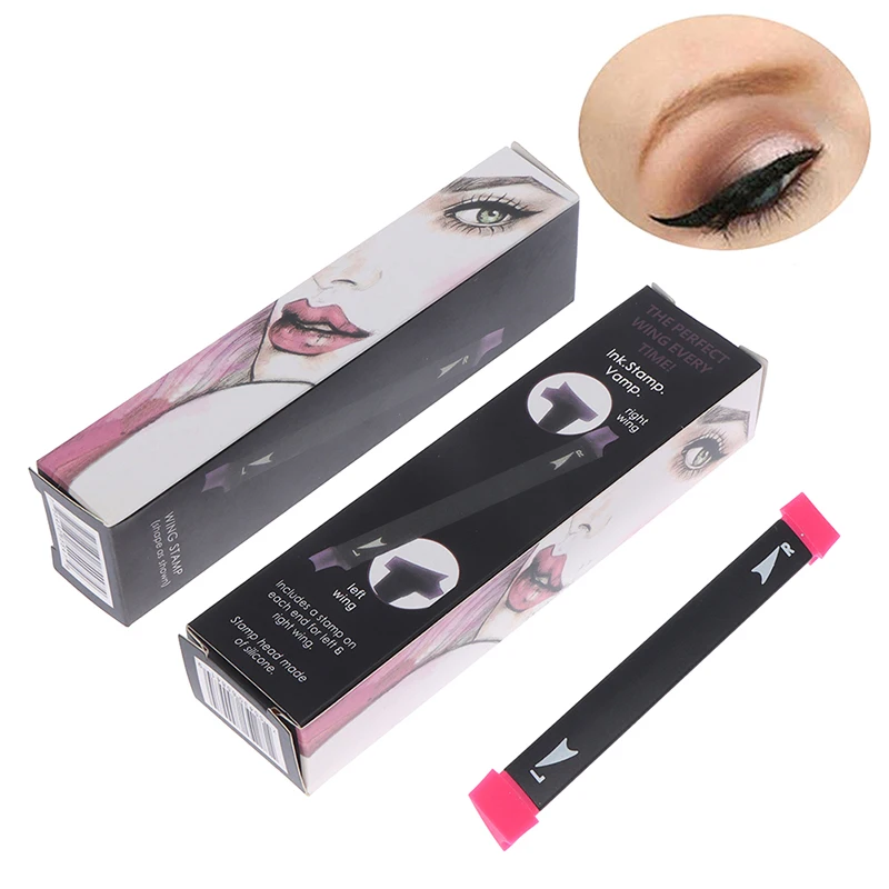 2 Size Stamps Eyeliner Tool Makeup Brush New Wing Style Cat Eye Women Cosmetic Beauty Tool