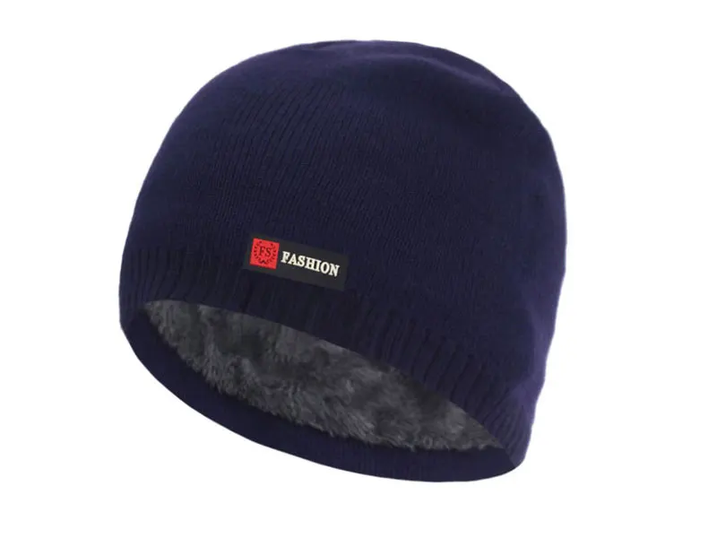 Marke Skullies Mützen Männer Winter Hüte Für Männer Kappe Frauen Winter Gestrickte Hut Männlich Warme Dicke Gorro Motorhaube Pelz Stricken Beanie Hut Kappe – Detail 21