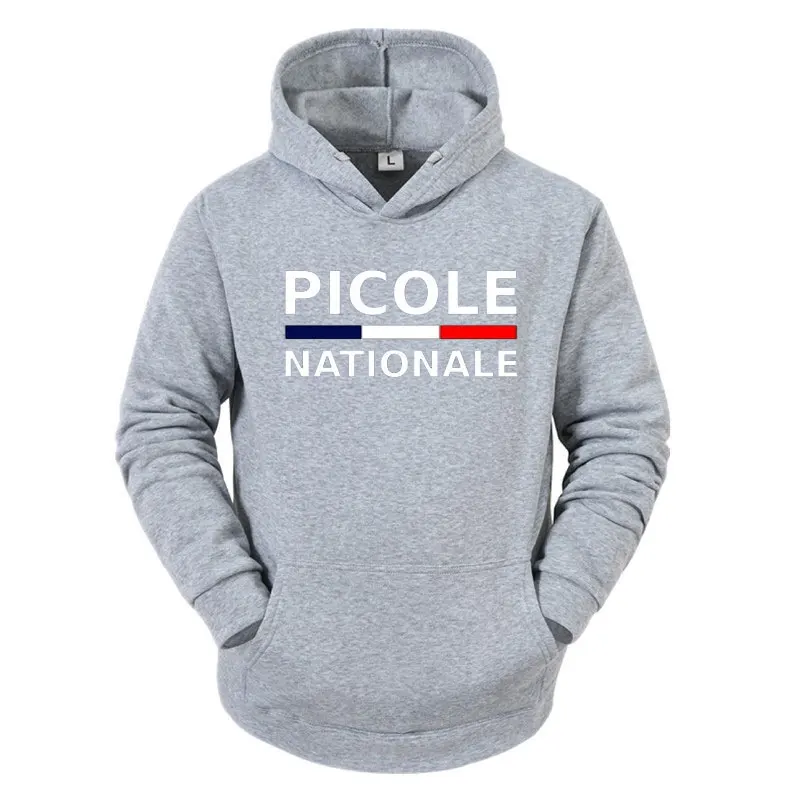 Picole Nationale Hoodie Kawaii 루스 코튼 심플 기발한 프린트 맨 가을 플러시 트렌디 루스 풀오버 솔리드 까마귀