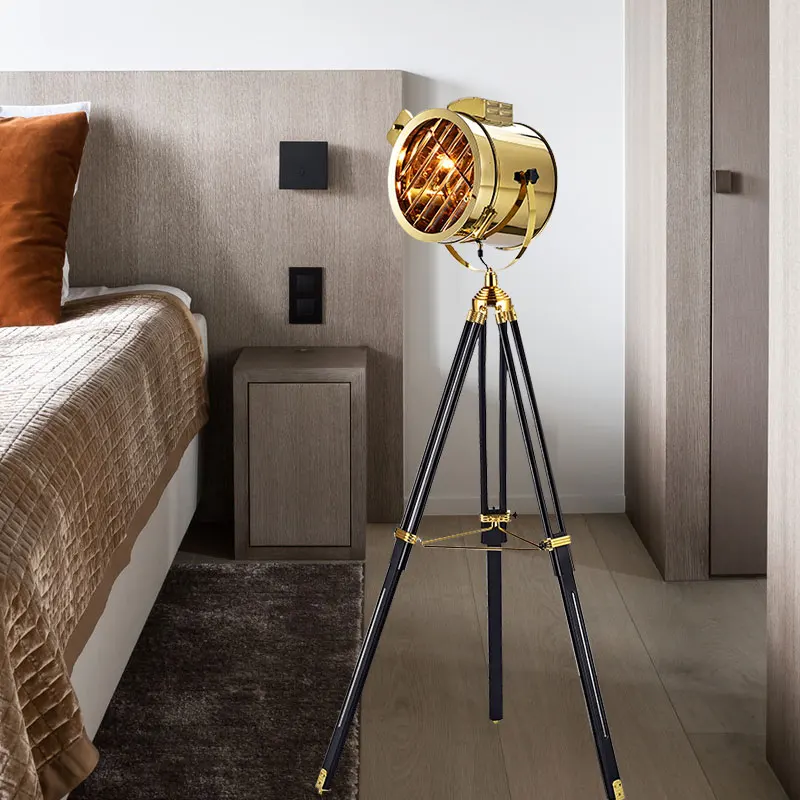 Imagem -03 - Lâmpada Led com Base de Tripé Abajur Cromado Dourado Metal Criativo Nightstand Lamp Holofote Pós Moderno Floor Light E27 E27