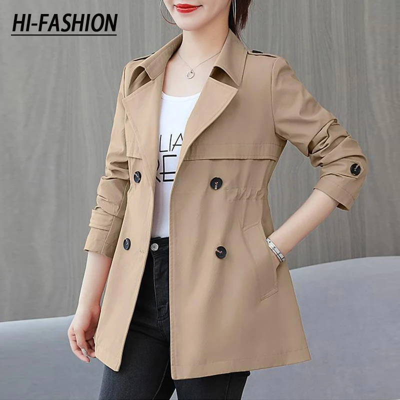 

HI-FASHION Autumn Women Jacket Long Sleeve Thin Coats Casual Windbreaker 2022 Female Jackets Slim Fashion Basic Coat Outwear