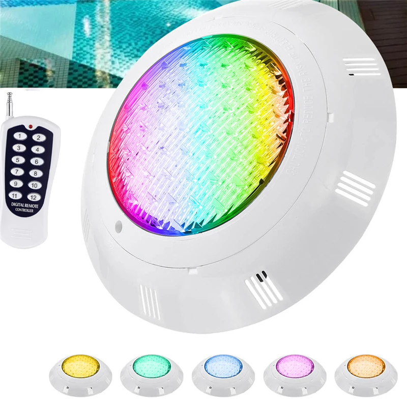 

18W 24W 36W 54W RGB Swimming Pool LED Lamp IP68 Underwater Spotlight Remote Control Pond Lights 12V Lighting Fountain