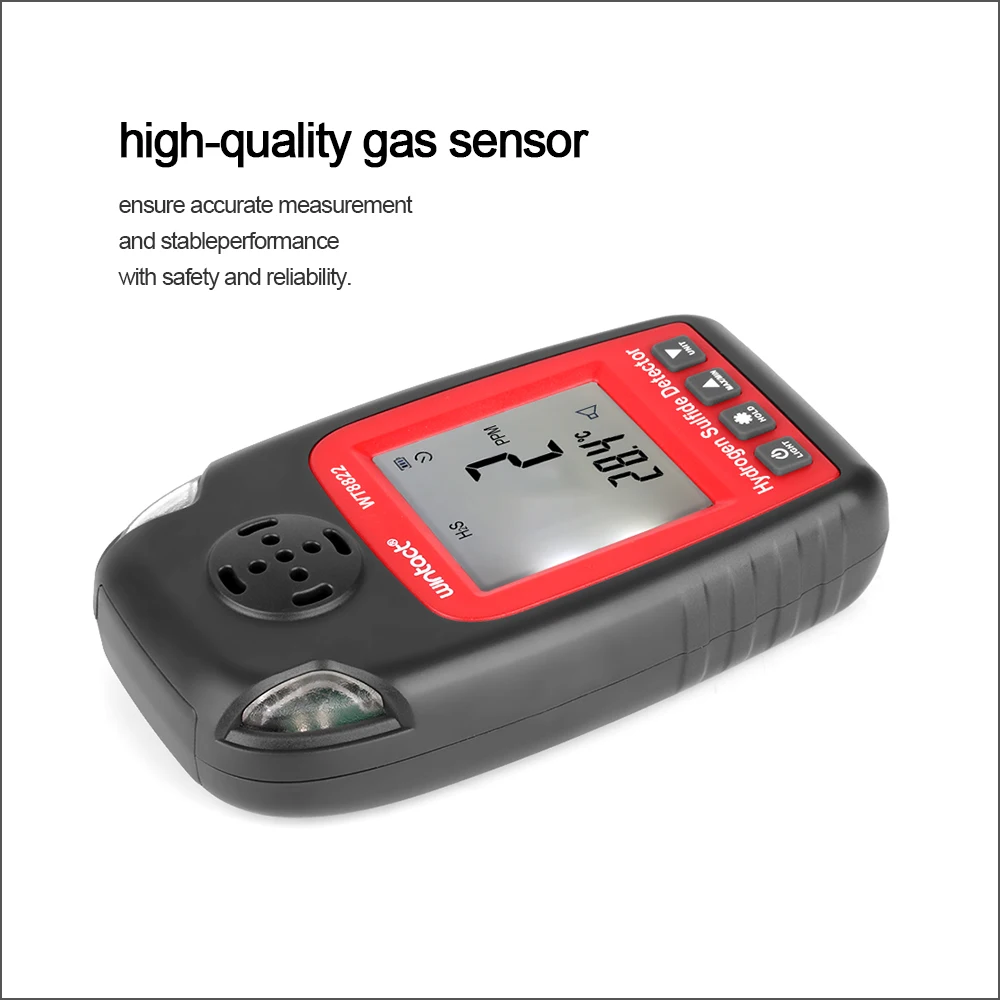 RZ Hydrogen Sulfide Detector Independent H2S Gas Sensor Warning-up High Sensitive Poisoning Alarm Detector