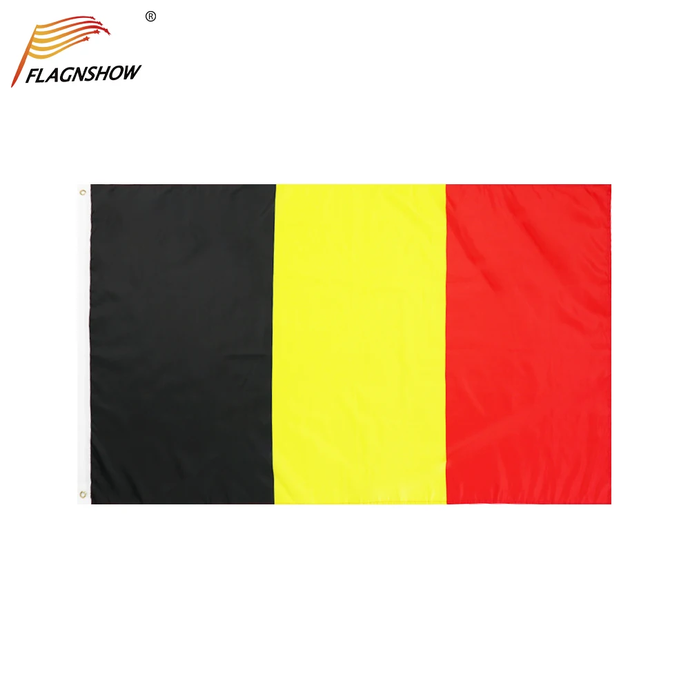 

Flagnshow Belgium Flag One Piece 3X5 FT Hanging Belgian National Flags Polyester Indoor Outdoor for Decoration