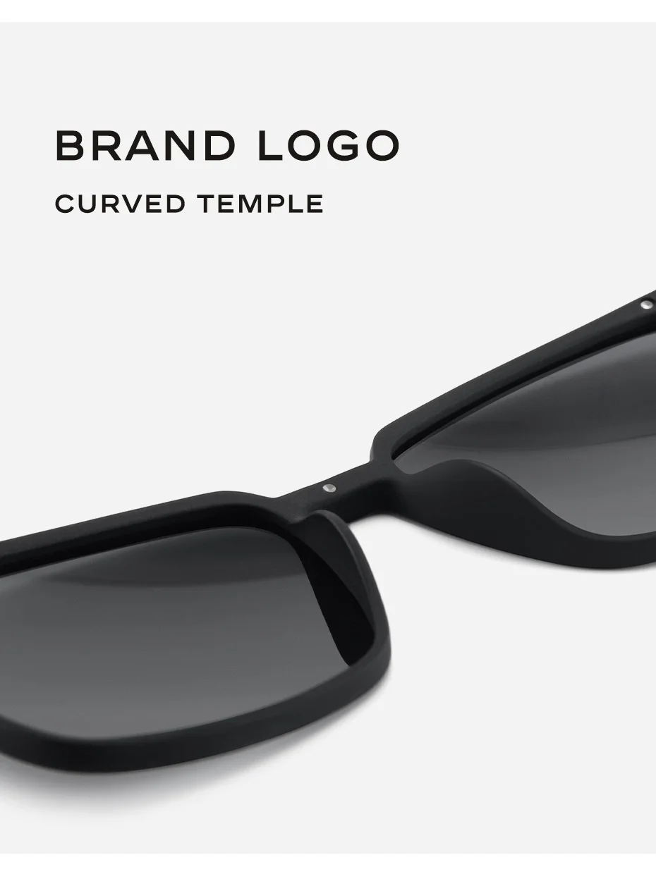 CAPONI Polarisierte Sonnenbrille Frauen Fashion Square Schwarz Shades Sonnenbrille Linsen Unterstützung Angepasst Myopie Rezept CP6199 – Detail 5