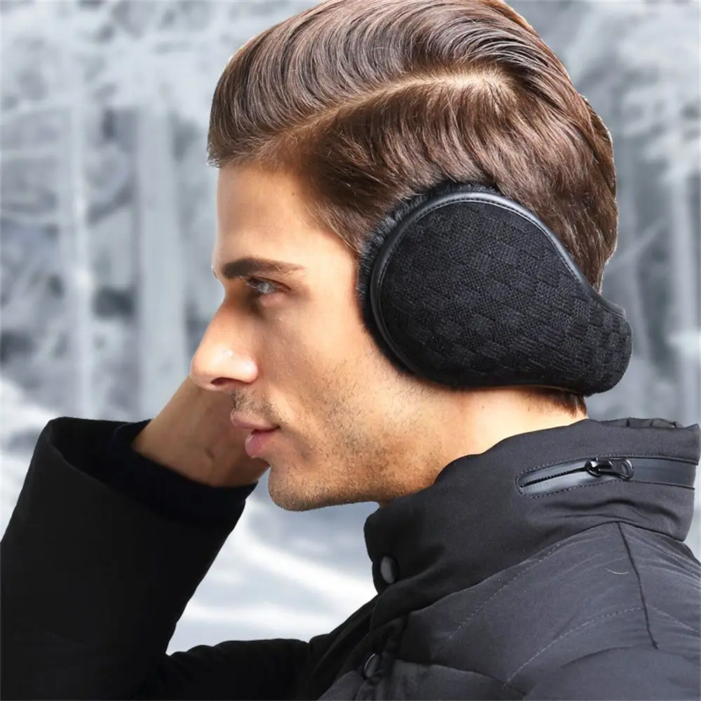 Behind Band Head Mens Warmer Winter Earwarmers Ear Muffs Plush Earmuffs Knitting