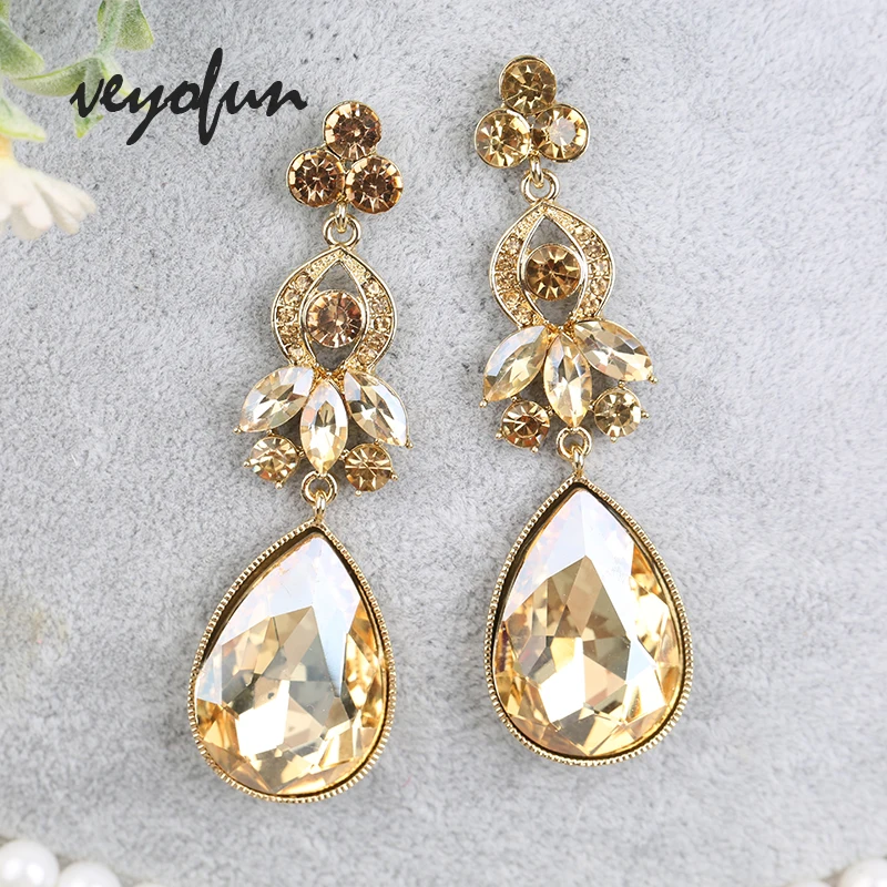 Veyofun Classic Cystal Drop Earrings Wedding Dangle Earrings Fashion Jewelry for Women Gift Wholesale