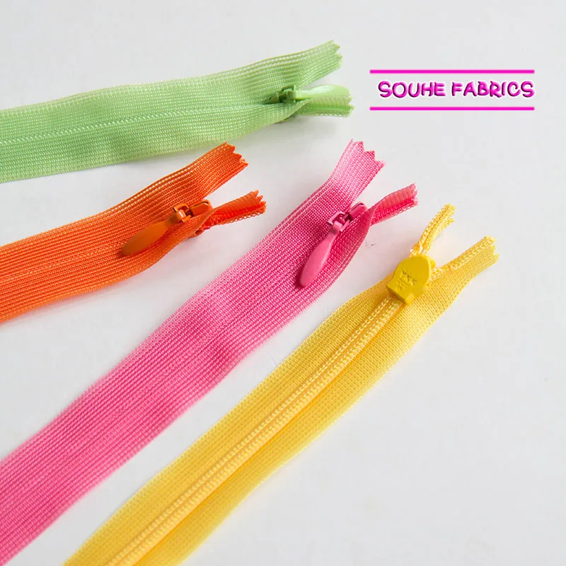 1 قطعة YKK 2 #   سحاب غير مرئي من النايلون لملحقات قماش الخياطة وتنورة الملابس