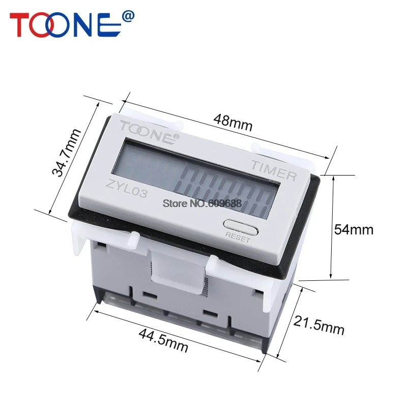 LED  ZYL03 programmable digital timer (DHC3L) ZYL03-1/2/3/4/5/6 Hour Meter Hour Meter Counter SELF-POWER